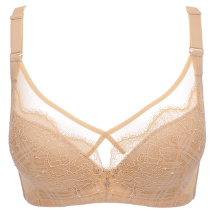 依曼丽内衣女云感棉小胸聚拢 红色本命调整型性感防走光文胸罩