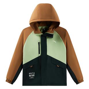 安踏儿童男女童摇粒绒运动上衣2025新款舒适保暖中大童四防厚外套