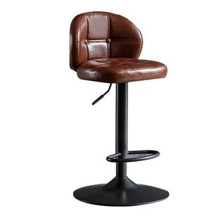 吧台椅升降旋转椅子前台吧凳现代简约吧椅酒吧高脚凳家用高靠背凳