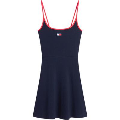 Tommy女装辣妹撞色吊带连衣裙