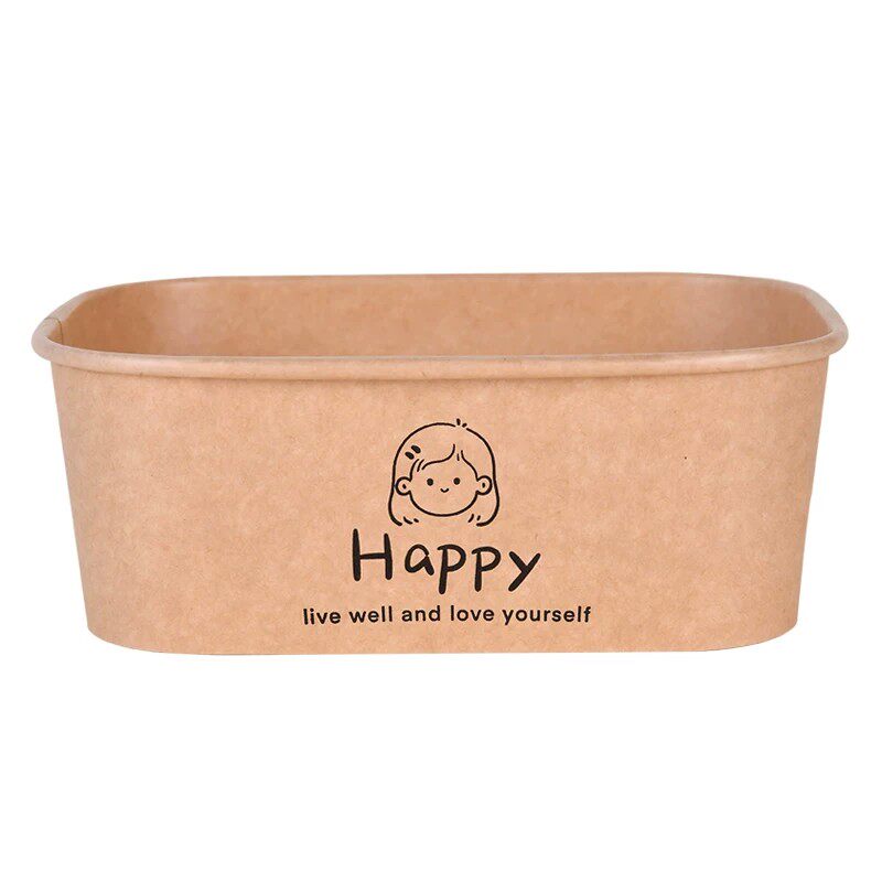 牛皮纸碗一次性餐盒加厚打包盒
