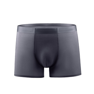 42针加捻真丝氨纶中腰男士内裤 桑蚕丝无痕贴合透气高弹平角内裤