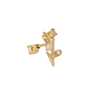 一撇一捺YPYN流光溢彩耳饰莫桑钻耳骨钉9K金单只耳钉小巧精致耳环