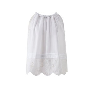 【100%棉】Eland衣恋衬衫女无袖清爽背心上衣2025秋季新款