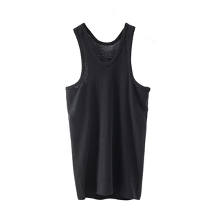 背心男士纯棉内穿加大码宽松夏季中老年人二道老头跨栏白汗衫爸爸