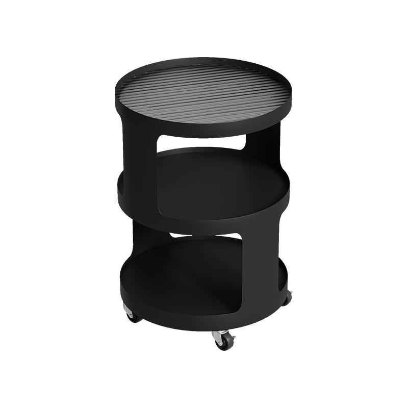 圆形沙发边几带轮可移动客厅小茶几家用卧室床头桌创意阳台小桌子