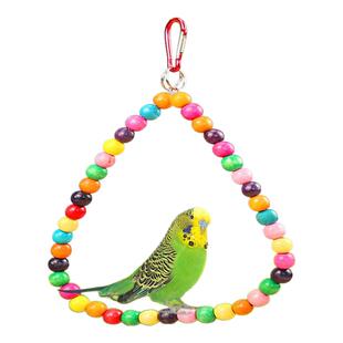 鹦鹉秋千玩具鸟用品吊环云梯爬梯虎皮玄凤鸟笼秋千站益智杆配件