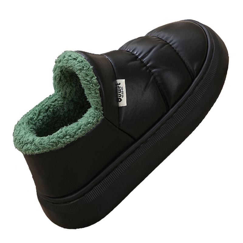 EVA棉拖鞋男冬季居家女鞋包跟防滑防水加绒厚底外穿高帮情侣棉鞋