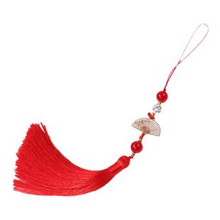 钻球白扇流苏 国风饰品diy配饰穗子新中式汉服旗袍搭配包包小挂饰