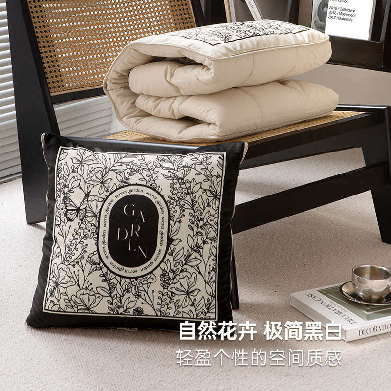 抱枕被子二合一两用车载车用折叠加厚午睡毛毯子枕头靠枕高级轻奢