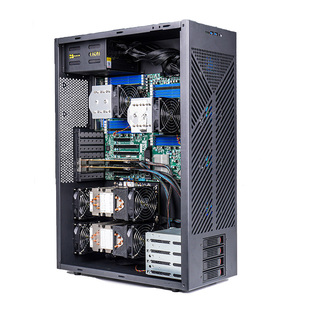 开源宇宙双路V100塔式SXM2工作站AI多GPU服务器深度学习一体机