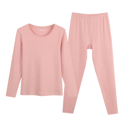 三针舒绒棉保暖内衣套装女秋衣