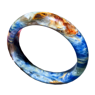 天然石英岩玉共生矿物蓝晶石手镯玉化闪片手串送男女生送礼物饰品