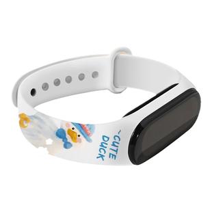 适用小米手环4/5/6腕带小米手环3NFC表带表带女生印花卡通官方鸭子智能手环三四五六代替换带非官方正品潮