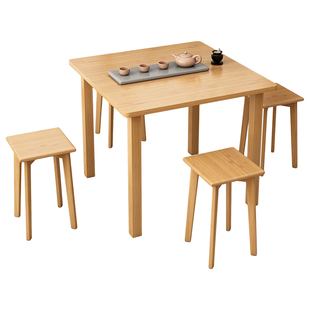 可折叠桌小户型餐桌小户型吃饭打麻将桌老式小正方形桌实木四方桌