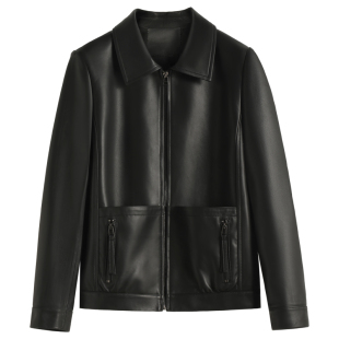 绵羊皮夹克外套短款小个子中年妈妈2025秋冬海宁真皮皮衣女式新款