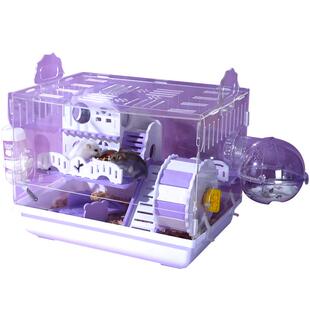 小仓鼠笼子亚克力透明专用房子便宜大的超大别墅金丝熊用品大全套