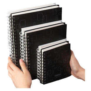 黑白简约PP分科隔页大线圈本 学生课堂本螺旋4色分隔作业本 高中大学考研笔记本 B5A5A6摘抄本 日本进口原纸