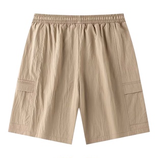 美式冰丝速干男士短裤夏季薄款2026新款工装五分裤男款休闲中裤子