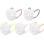白色口罩一次性撞色耳带防晒夏季薄款彩色创意个性男女神潮款黑绳