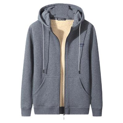 吉普JEEP加绒加厚男休闲连帽卫衣