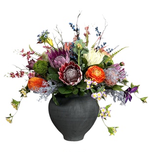 酒店民宿诧寂风仿真花帝王花样板间别墅装饰假花电视柜仿生花摆件