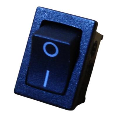 台湾进口宏聚船型开关MR-1-110-C5N-BB 2脚黑色银触点翘板开关