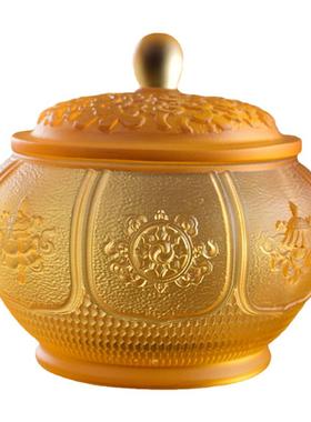 圣水杯古法琉璃佛堂家用供佛