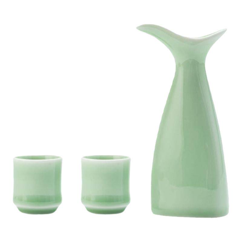双头壶陶瓷家用分酒器清酒壶小酒杯仿古酒具酒盅套装白酒杯一口杯