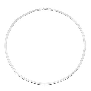 KREAM S925 纯银 4mm扁蛇链男女同款锁骨项链 snake chain 蛇骨链