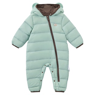 moimoln小云朵童装25年冬季新款男女宝宝哈衣婴儿衣服羽绒连体衣