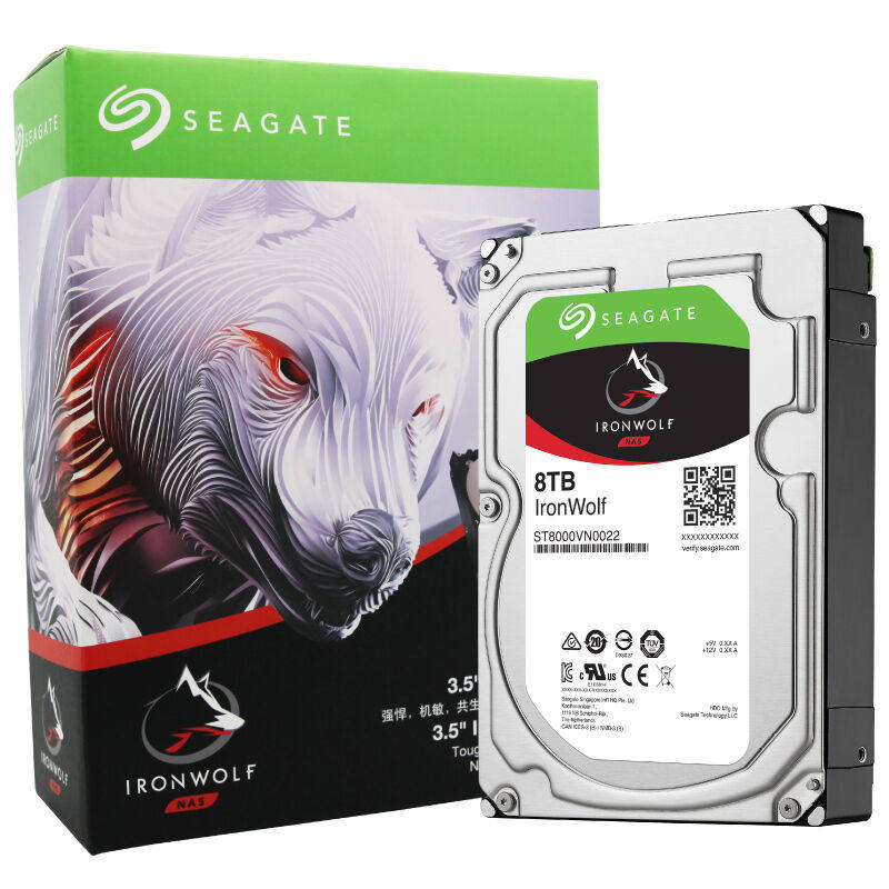 Seagate/希捷 ST8000VN004酷狼 8TB 7200转256M NAS网络储存硬盘