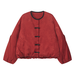 艾文文IRIS 朱砂痣 2026冬款“90白鸭绒”新中式盘扣羽绒服