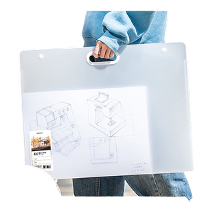 得力装画画作品的袋子a3文件夹美术生用作品集4开画纸8k收纳袋盒画稿a2素描纸收藏夹手提儿童绘画整理册