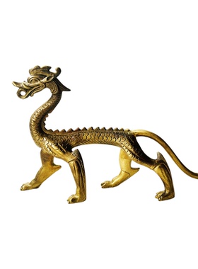 西安博物院官方唐鎏金走龙复刻铜摆件博物馆龙赤金走龙小金龙摆件