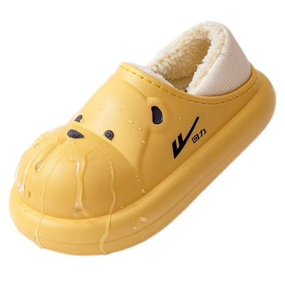 回力儿童包跟棉拖鞋EVA防水男童室内家居毛毛鞋可爱宝宝鞋秋冬季