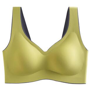 泰国乳胶无痕内衣女美背无钢圈薄款聚拢收副乳运动背心睡眠文胸女