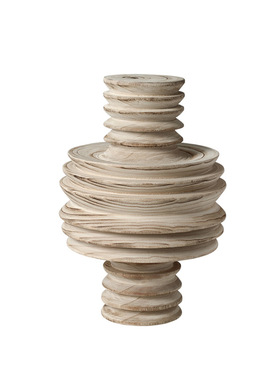 空合现代抽象实木几何氛围摆件