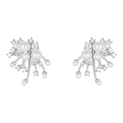 设计感银色珍珠款蚊香盘耳夹