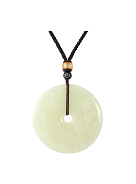 和田玉平安扣吊坠女款