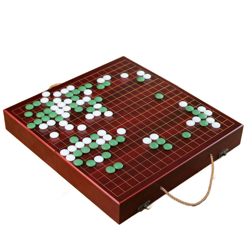 亮帅绿玉石双面凸围棋质感太好了