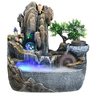高山流水摆件假山循环水景观