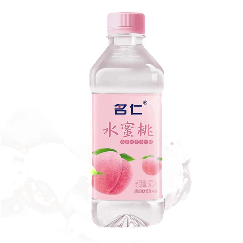 名仁苏打水整箱24瓶375ml明仁水蜜桃梳打非碱性0卡夏清爽果味饮品
