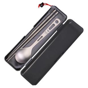 KEITH铠斯钛筷子钛餐勺健康筷子便携旅行儿童短筷勺露营餐具套装