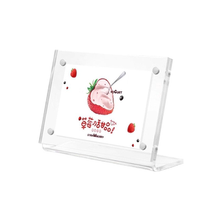 高档亚克力磁吸斜面L型价格牌透明台卡桌牌水晶展示牌桌面货架小台牌商品价签架宾馆酒店家具塑料标价牌定制