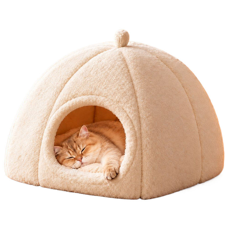 南瓜帐篷猫窝冬季保暖半封闭式安全感部分可拆洗猫床过冬睡窝猫屋