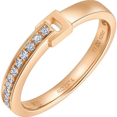 周生生爱情密语镶钻钻石排钻戒指