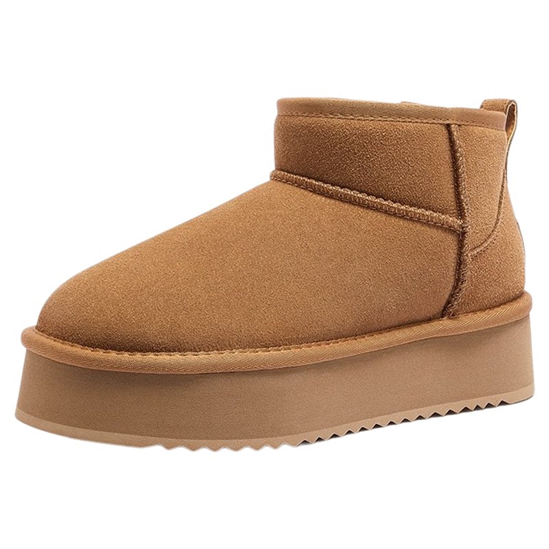 骆驼运动鞋女士2026冬季新款雪地靴女鞋时尚加绒保暖厚底面包鞋女