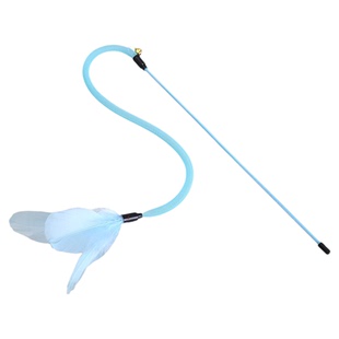 猫玩具弹力网管大飘逗猫棒长杆带羽毛铃铛猫自嗨解闷手持逗猫玩具