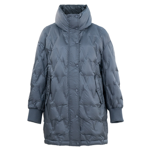 HONRN/红人休闲防风立领白鹅绒羽绒服外套冬季女中长款HI55YR408